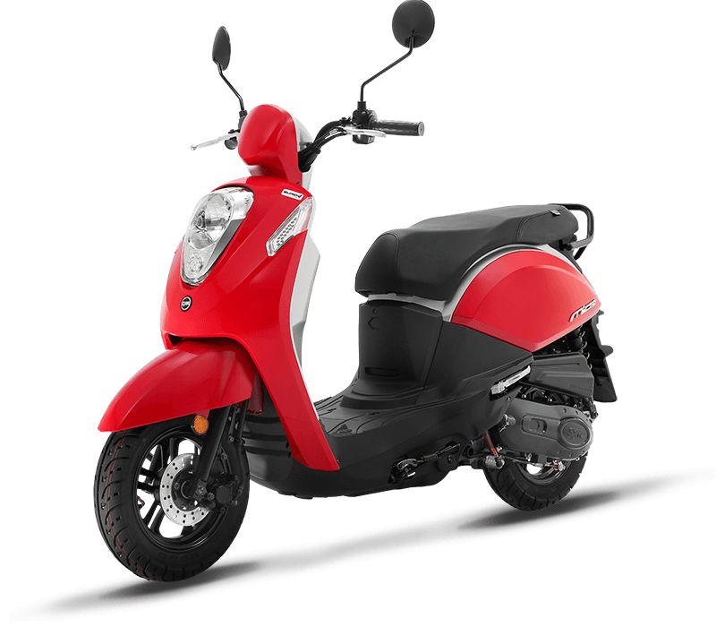Our new Mio50i is our first fuel injected 50cc scoota; embracing the original retro styling but updated with start of the art technology. With LED lights front and rear and a digital dash, it's the perfect mix of new features but with an old favourite vibe.